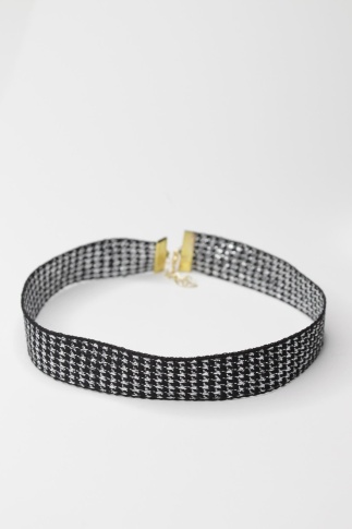 Dokuma Choker Tasma Kolye