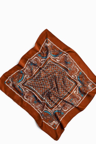 Flowing Şal Desenli Unisex Saten Bandana