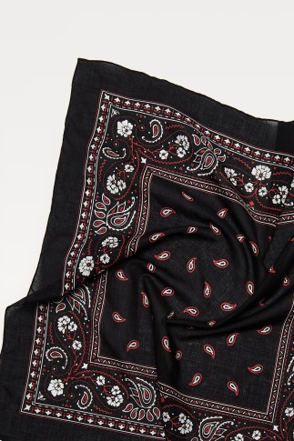 In Love Pamuklu Şal Desenli Bandana