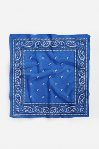 Şal Desenli Kare Koton Bandana Fular